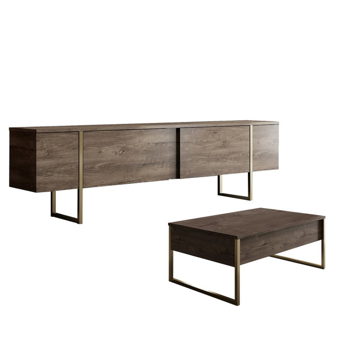 Hanah Home Luxe Set - Nogal y Dorado Hanah Home Luxe Set - Nogal y Dorado